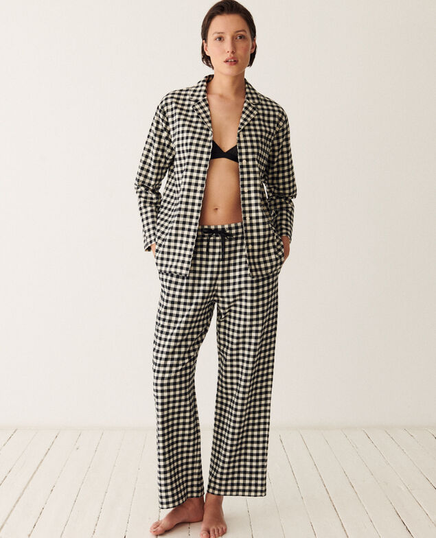 Set de pyjama DREAM FLANELLE Mini vichy noir