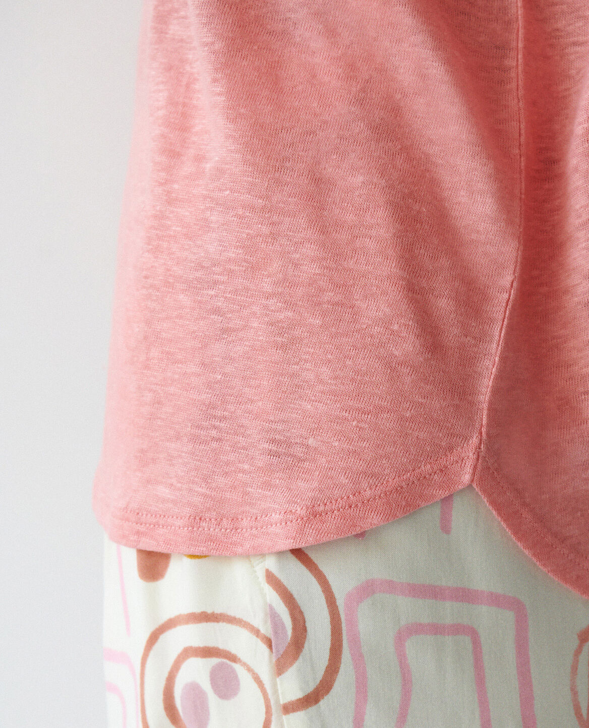 Kurzärmliges T-Shirt LIN JERSEY Silve pink
