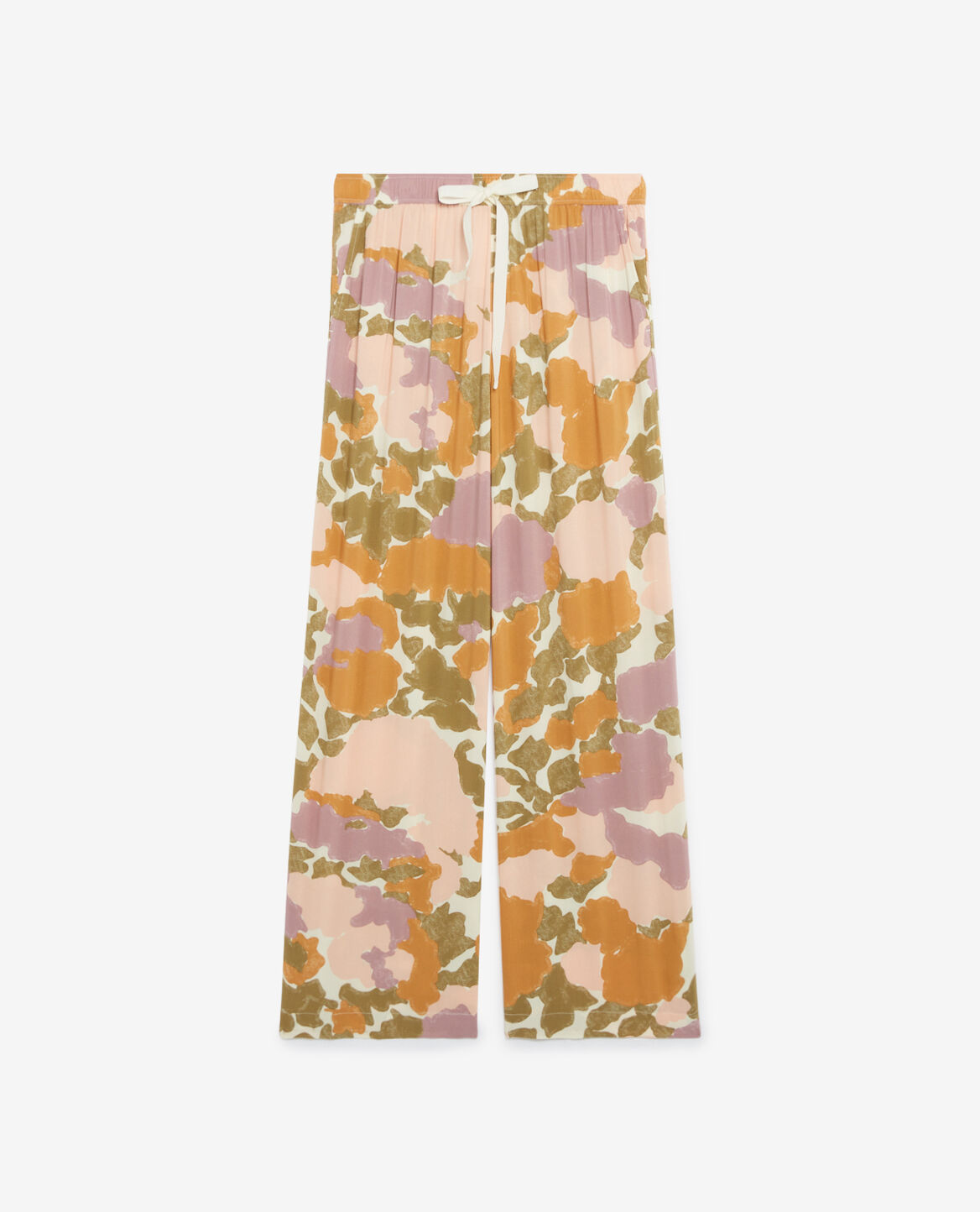 Hose RELAX PRINT Blume Camo Hortensie Rosa