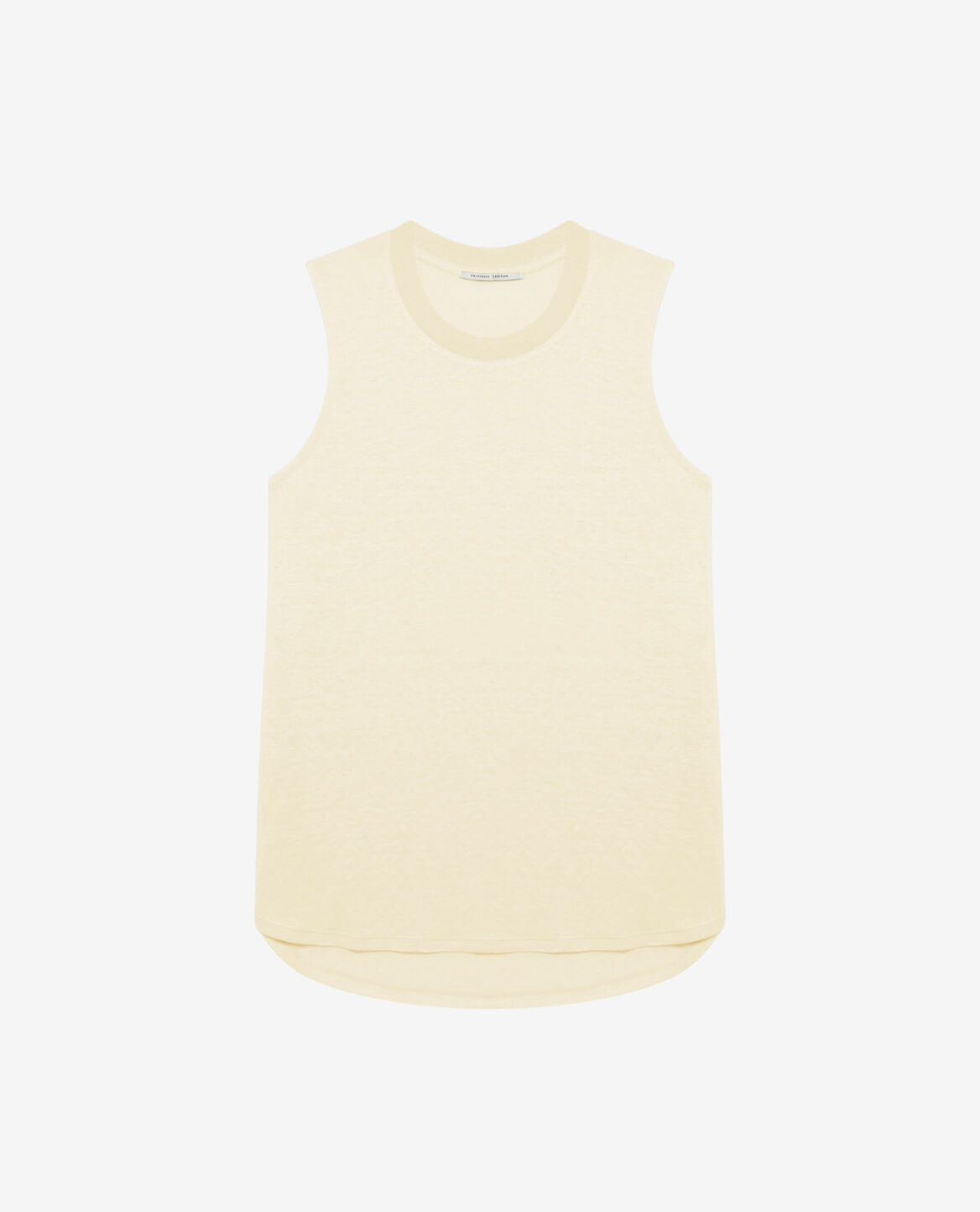 Ärmelloses T-Shirt LIN JERSEY Cremegelb