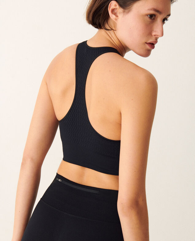 Bustier-BH ohne Bügel AIRISM TEXTURE Schwarz