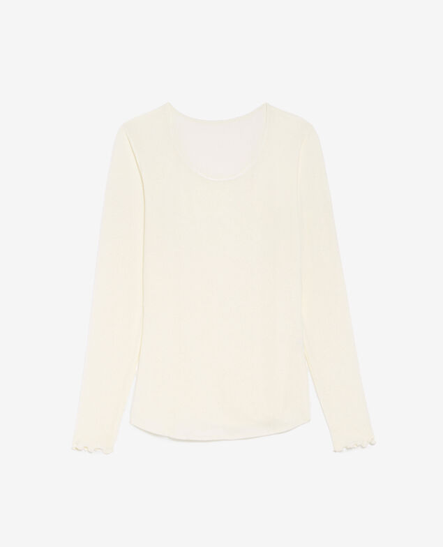Langärmliges T-Shirt HEATTECH EXTRA WARM Elfenbein