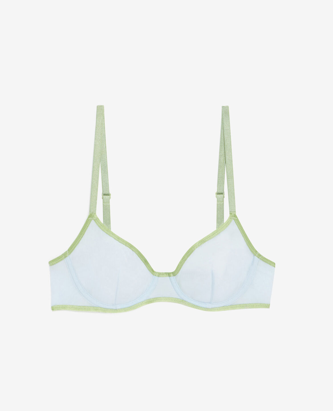 Bügel-BH CHERI TULLE BICOLOR Blau gestreift/Pistaziengrün