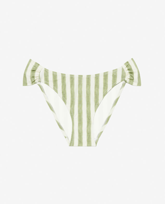 Bikini-Slips MOUETTE Khakigrün gestreift