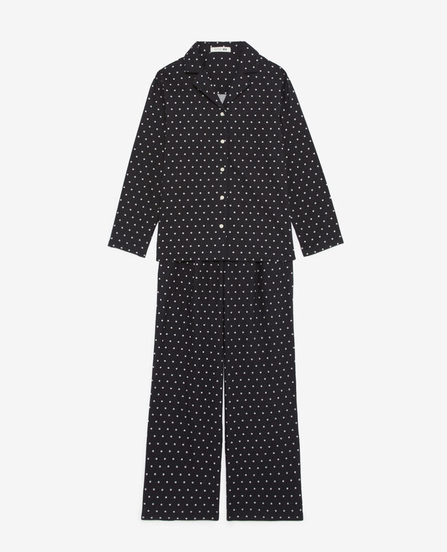 Set de pyjama DREAM FLANELLE Geo cravate noir