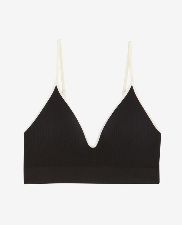 Bustier-BH ohne Bügel SEAMLESS BICOLORE Schwarz