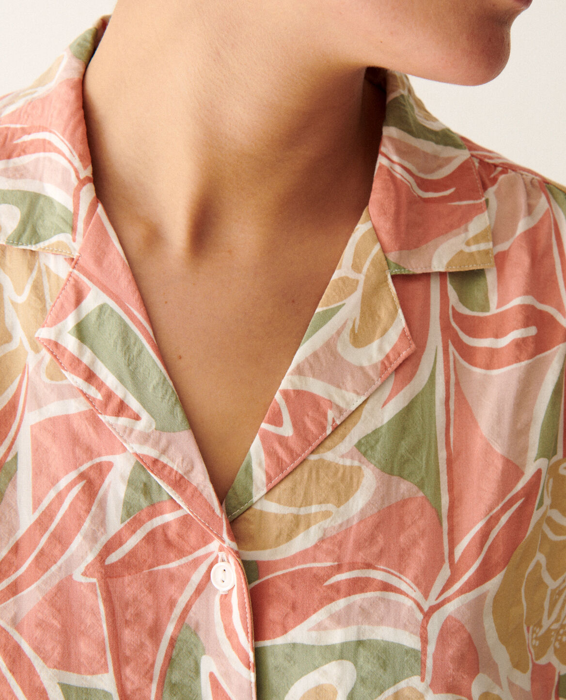 Pyjama-Set EASY PRINT Blume Monoi Rosa