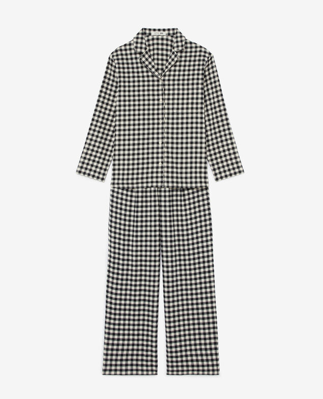 Set de pyjama DREAM FLANELLE Mini vichy noir
