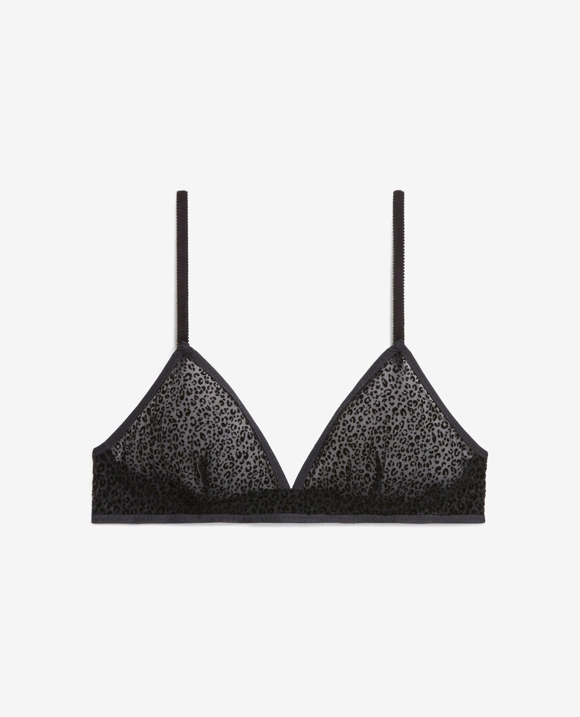 BH ohne Bügel CHERI TULLE FLOQUE LEO Schwarz