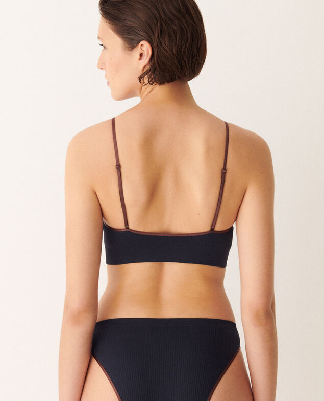 Bustier-BH ohne Bügel SEAMLESS BICOLORE Navy