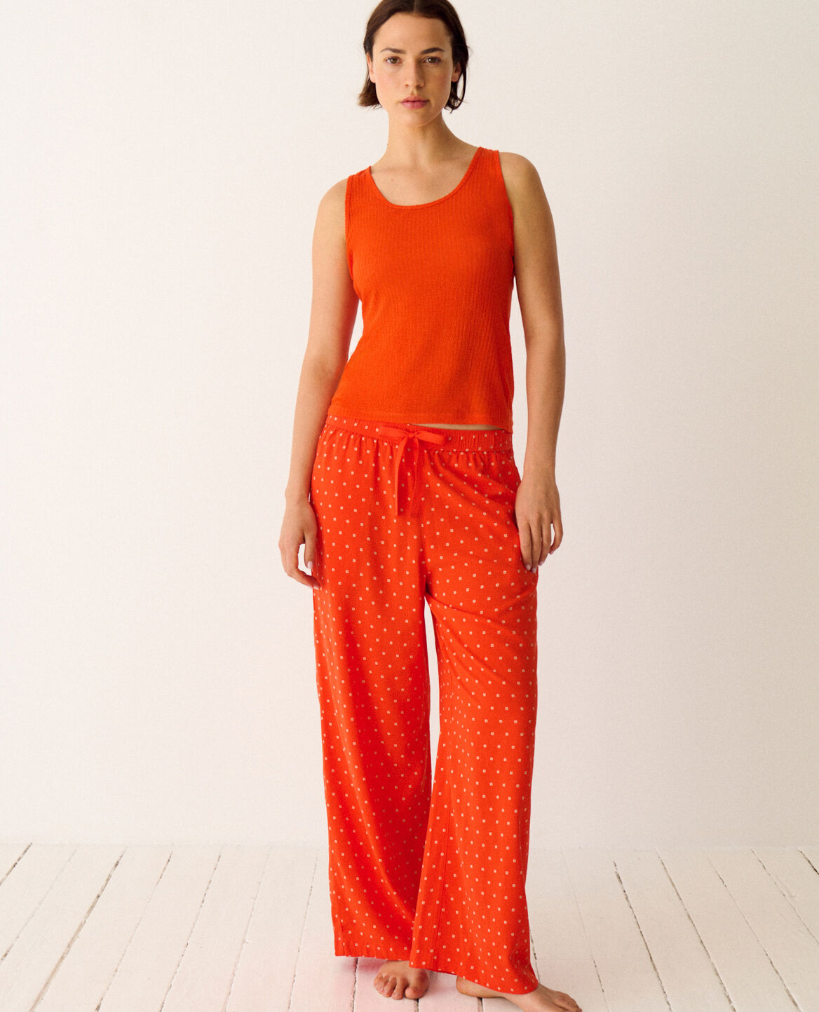 Hose RELAX PRINT Geo Krawatte Orange