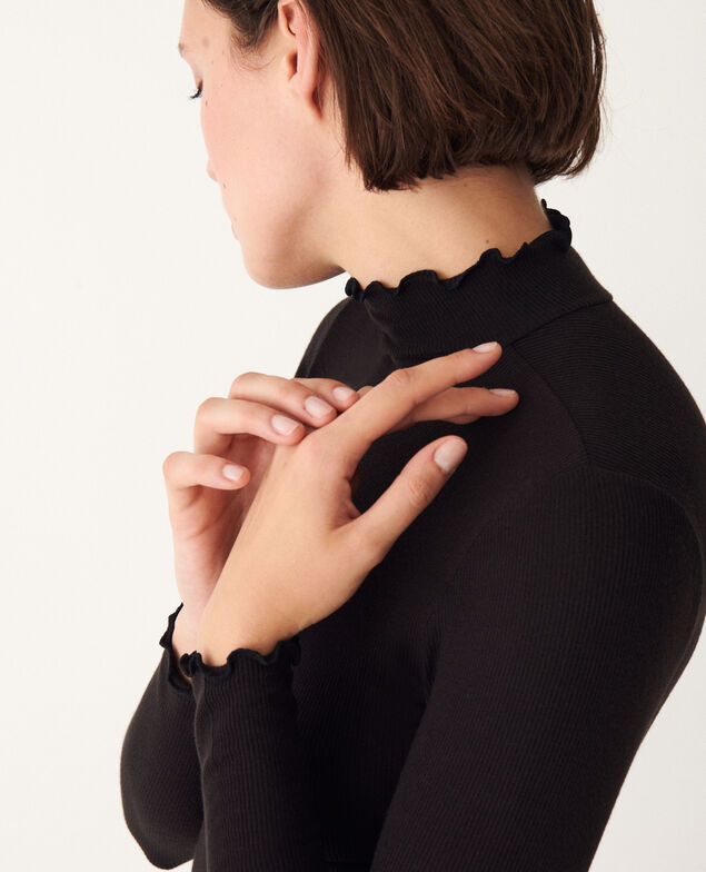 Top mit Rollkragen HEATTECH EXTRA WARM Schwarz