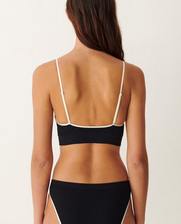 Bustier-BH ohne Bügel SEAMLESS BICOLORE Schwarz