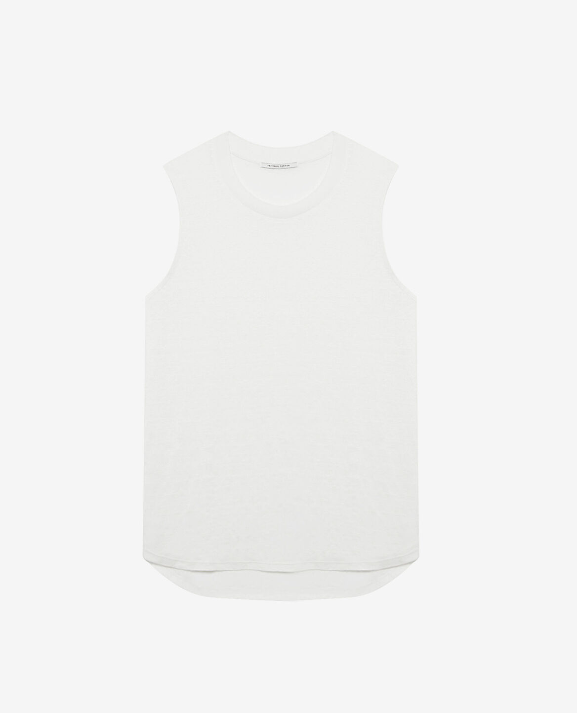 Ärmelloses T-Shirt LIN JERSEY Weiß