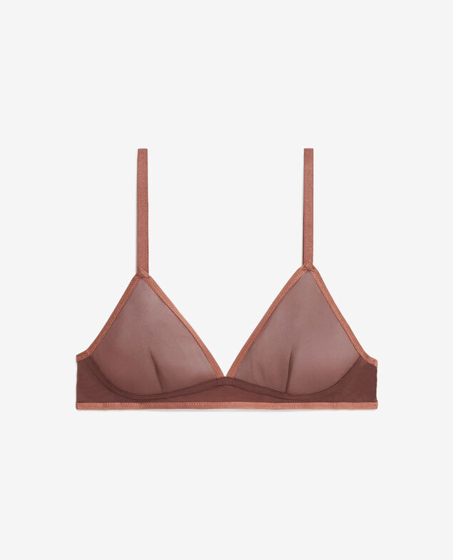 BH ohne Bügel CHERI TULLE BICOLOR Mokkabraun/Kastanienbraun