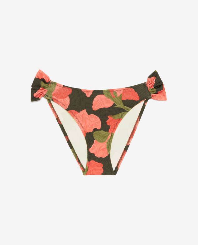 Bikini-Slips MOUETTE Blume Azalee Grün Rosa