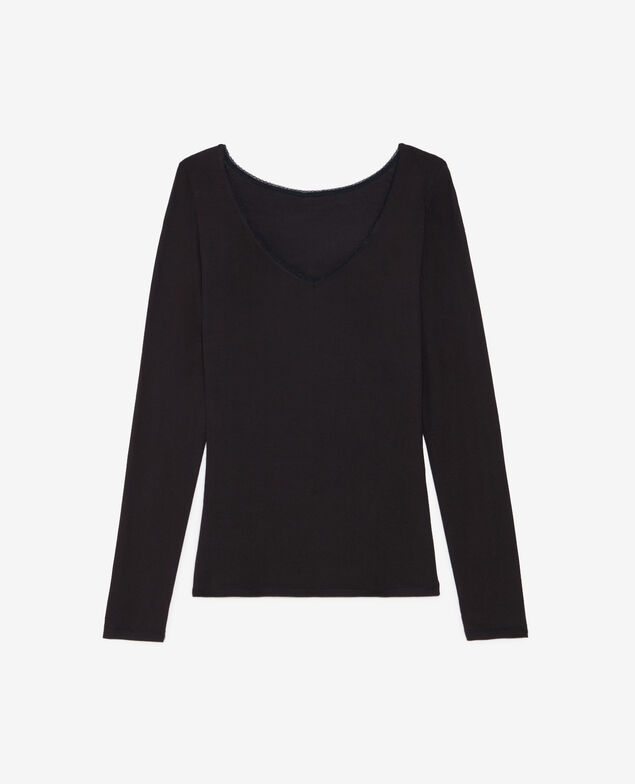 Langärmliges T-Shirt HEATTECH ZWEITE HAUT Schwarz