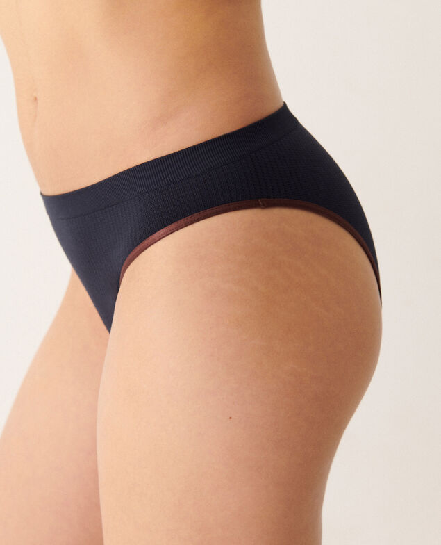 Low-cut Slip SEAMLESS BICOLORE Navy