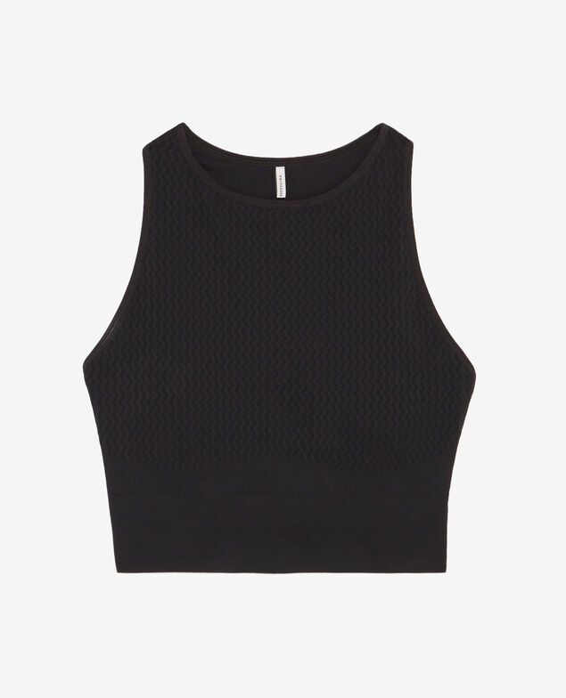 Bustier-BH ohne Bügel AIRISM TEXTURE Schwarz
