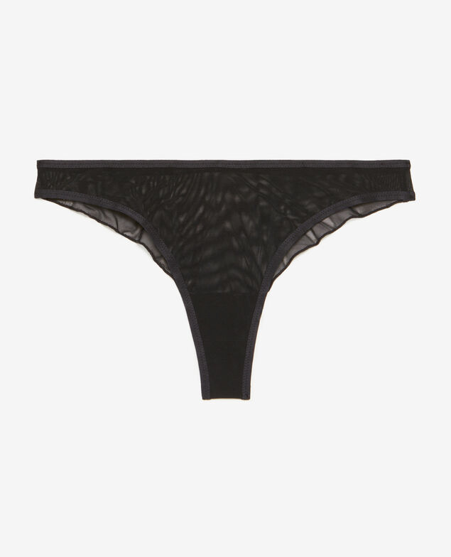 Tanga CHERI TULLE BICOLOR Schwarz