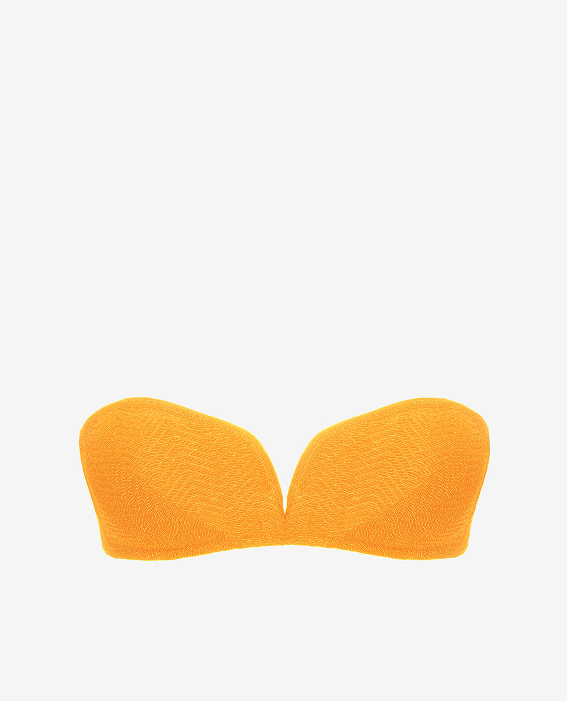 Gepolstertes Bandeau-Bikini-Oberteil ohne Bügel WAHOU Maya Orange