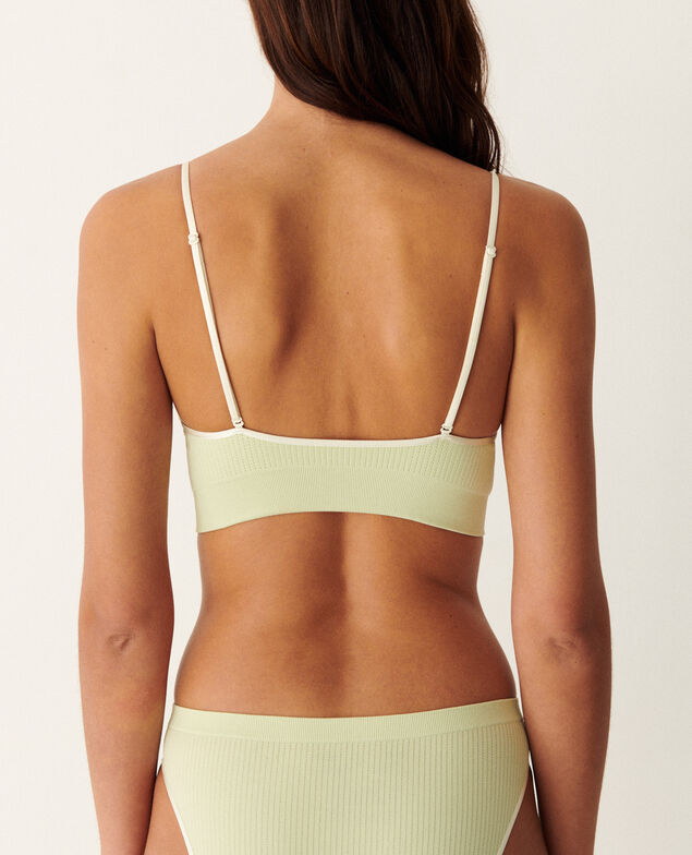 Bustier-BH ohne Bügel SEAMLESS BICOLORE Grün Marzipan