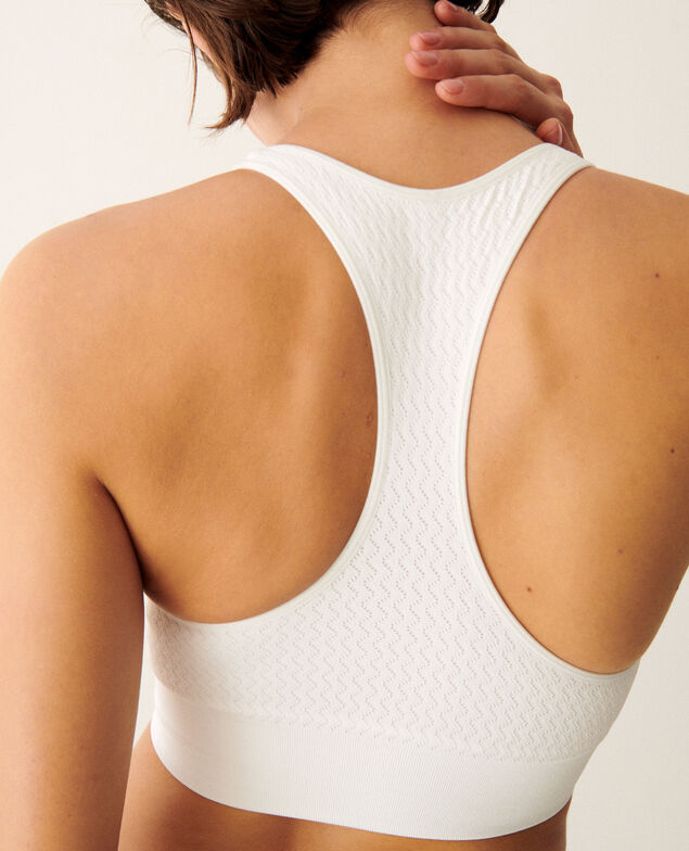 Bustier-BH ohne Bügel AIRISM TEXTURE Elfenbein
