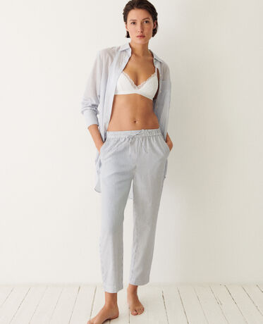 Hose BOYFRIEND Streifen Klares Blau