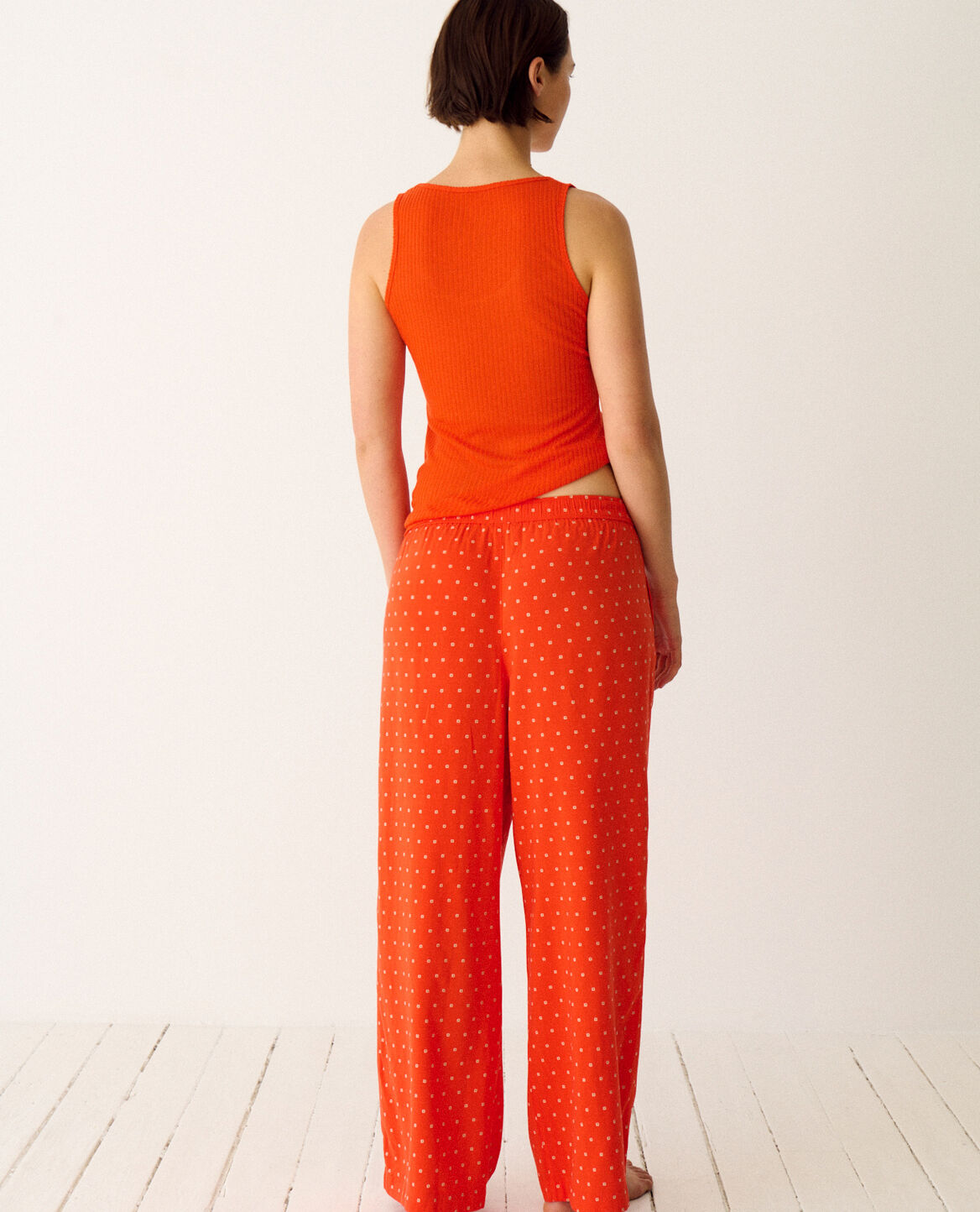 Hose RELAX PRINT Geo Krawatte Orange