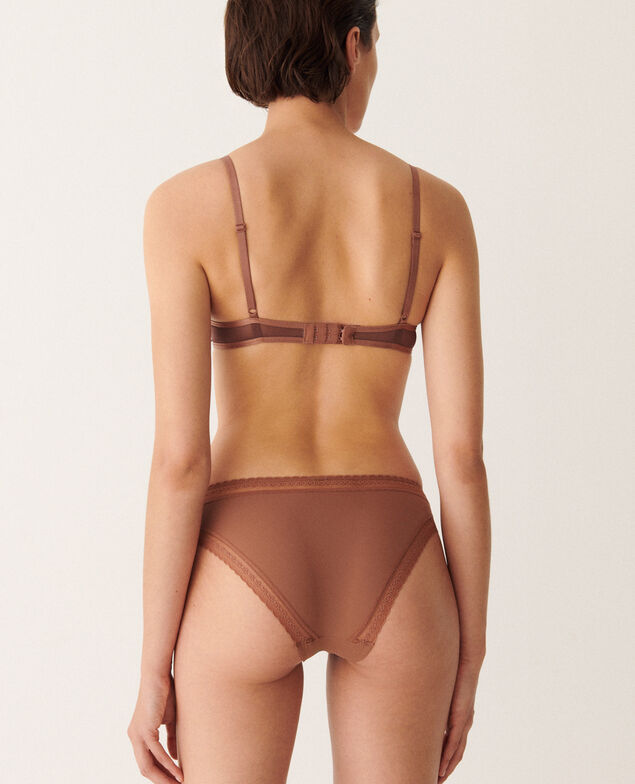 Low-cut Slip CHERI MICRO Kastanienbraun