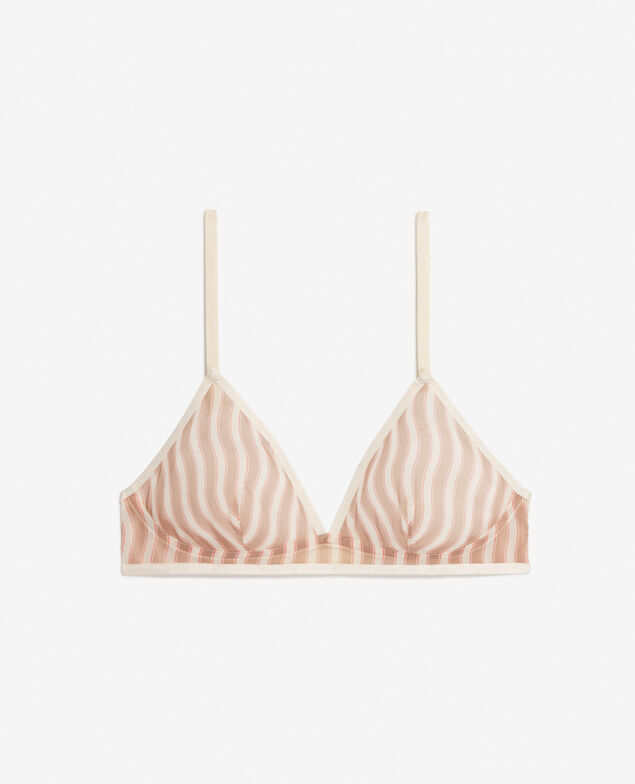 BH ohne Bügel CHERI TULLE PRINT Gewellte Streifen Sandweiß