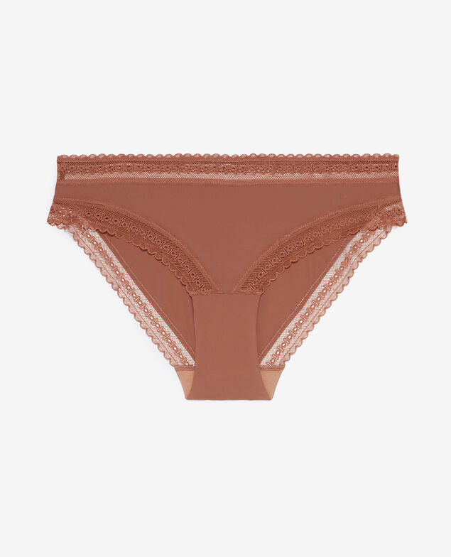 Low-cut Slip CHERI MICRO Kastanienbraun