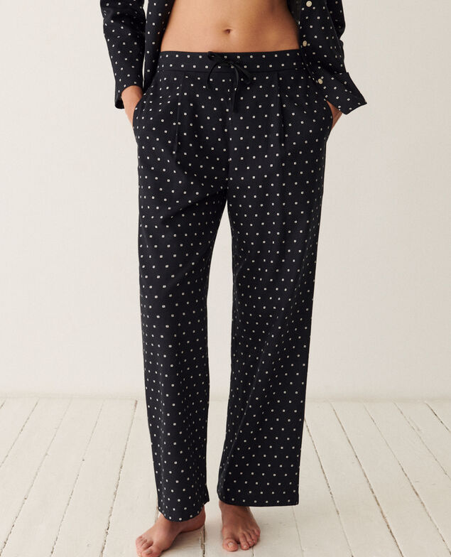 Set de pyjama DREAM FLANELLE Geo cravate noir