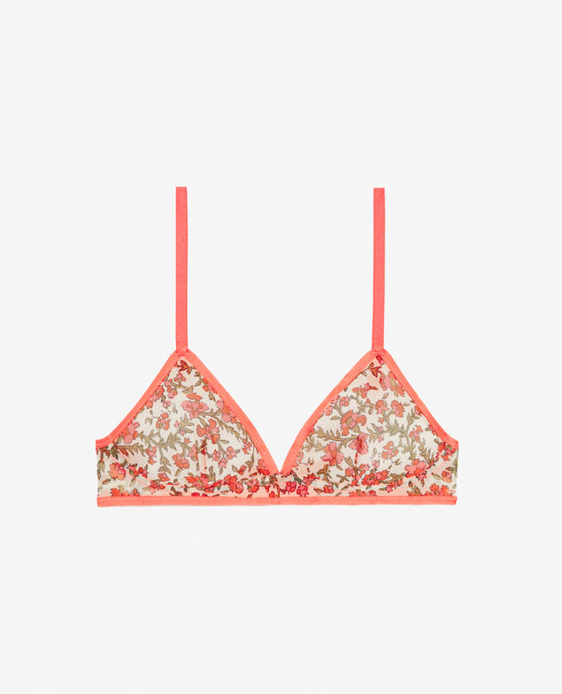 BH ohne Bügel CHERI TULLE PRINT Blume Mila Orange Tangerine