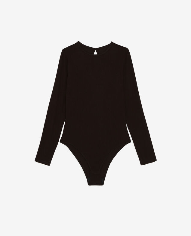 Rückenfreier Body HEATTECH RIB CACHEMIRE Schwarz
