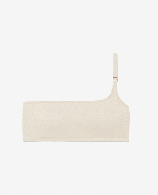 Bustier-Bikini-Oberteil ohne Bügel SUNSHINE Creme Lurex