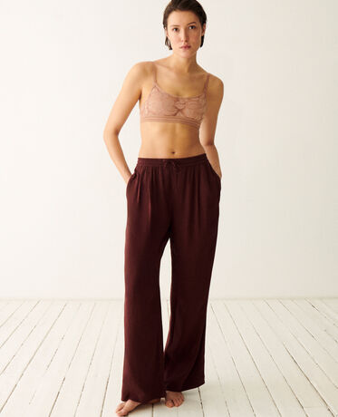Hose RELAX LINEN Schokoladenbraun