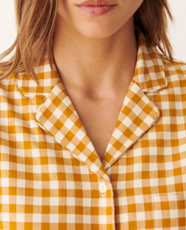 Set de pyjama DREAM FLANELLE mini vichy jaune ocre