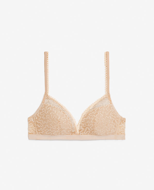 Bügelloser Triangel-BH JEANNE Leinenbeige