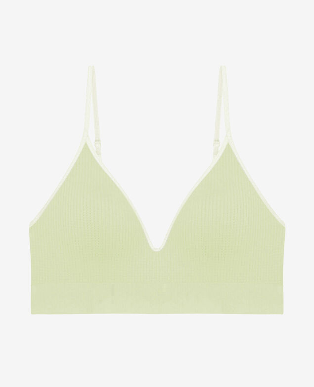 Bustier-BH ohne Bügel SEAMLESS BICOLORE Grün Marzipan