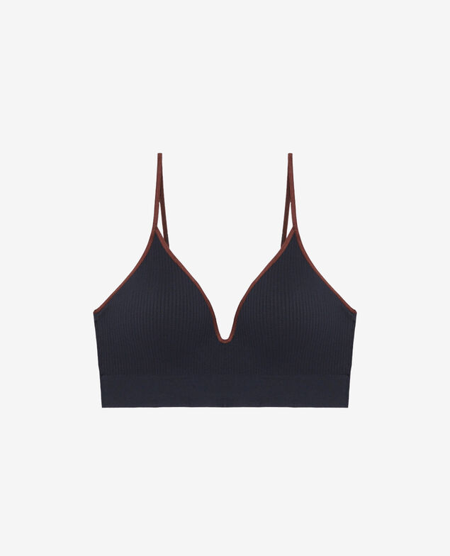Bustier-BH ohne Bügel SEAMLESS BICOLORE Navy