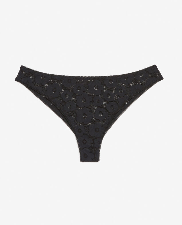 Tanga CHERI FLORAL FLAT LACE Schwarz