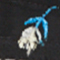 Gestickte Blume Blau