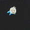 Gestickte Blume Blau